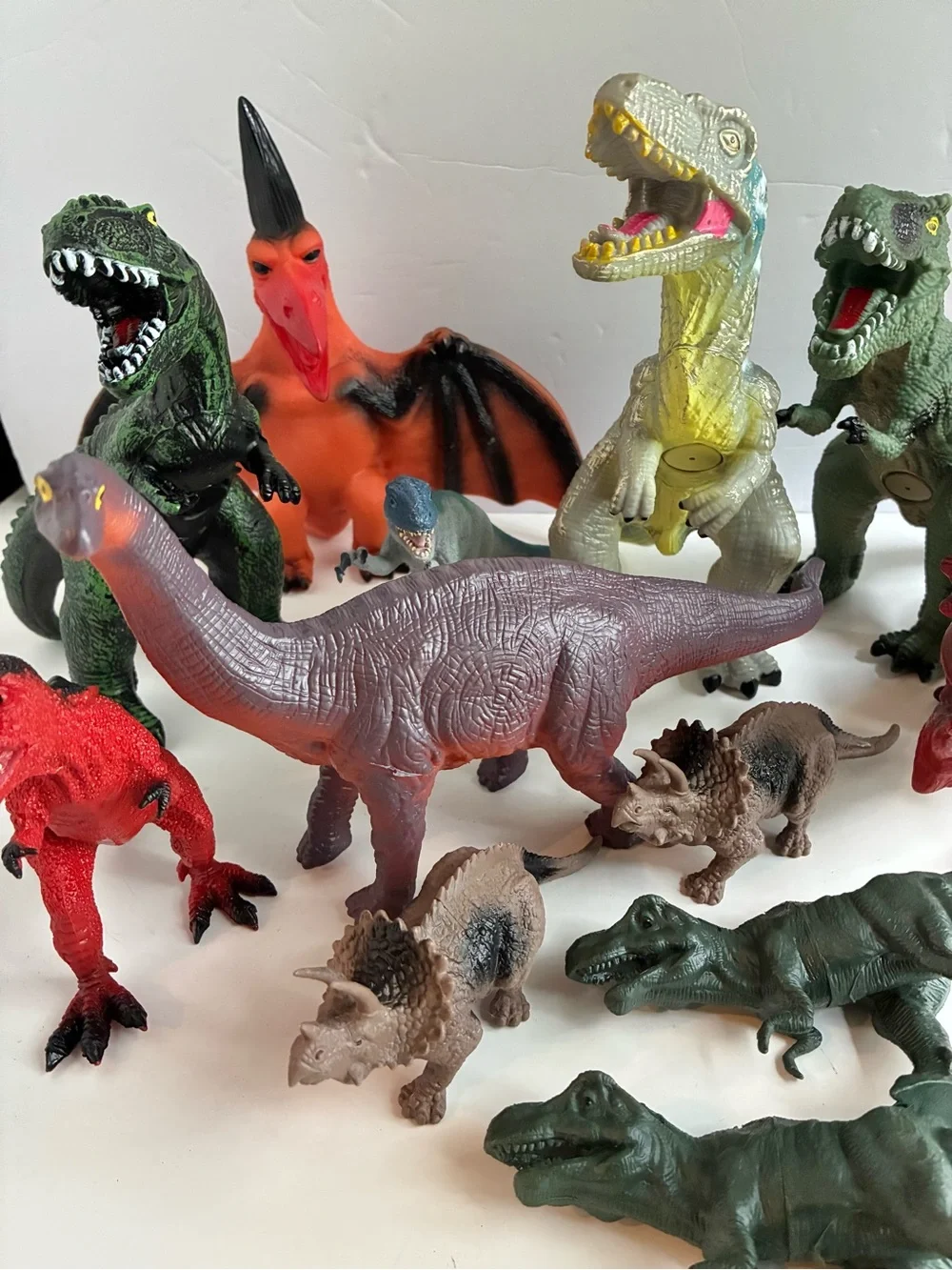 Lot Random Various Dinosaur Toy Lot Medium Large